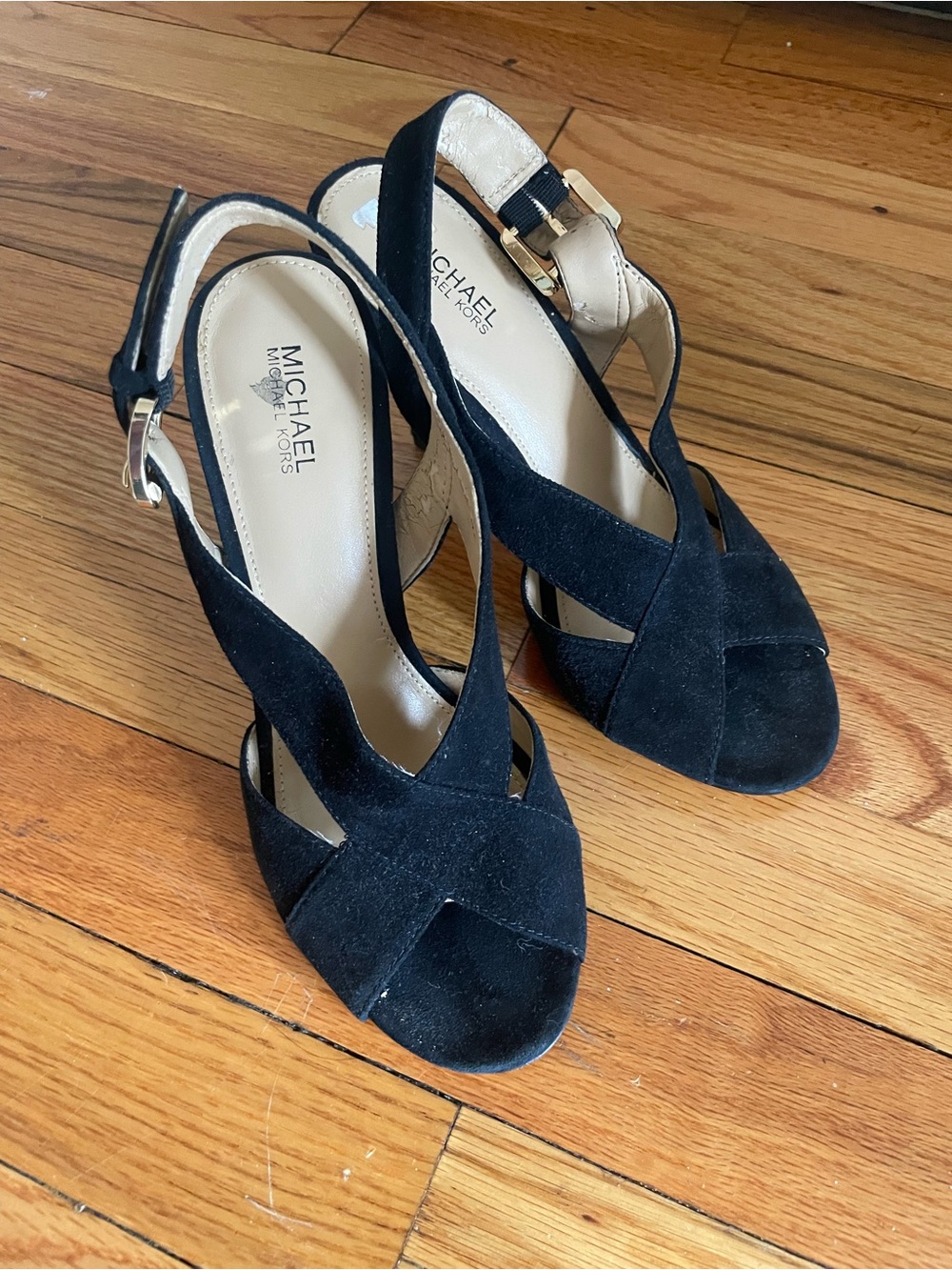 Michael Kors Black Suede Sandals 6